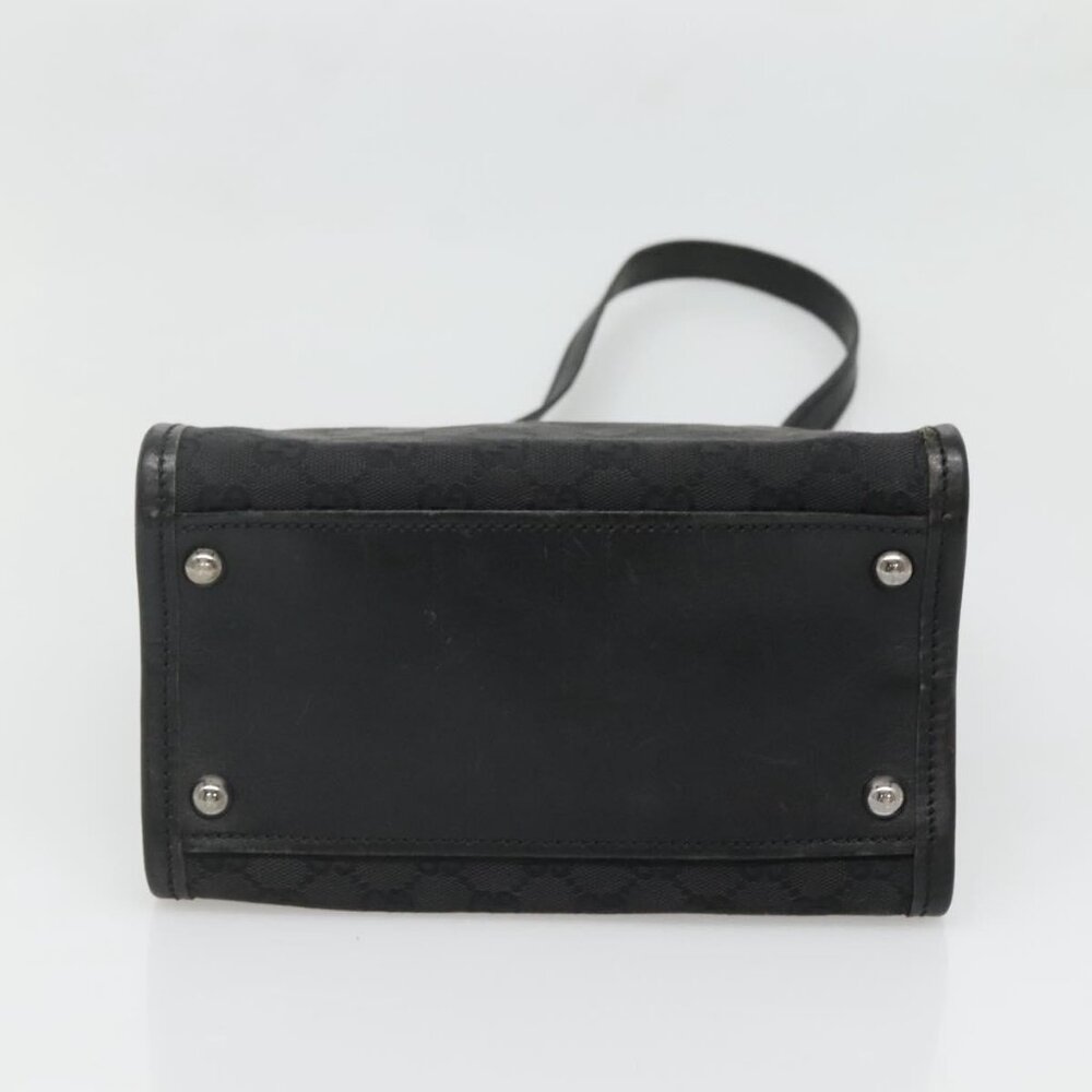 GUCCI GG Canvas Shoulder Bag Black Silver 110292 Auth ki5866 - Picture 6 of 16